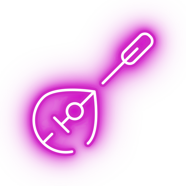 Neon pink guitar icon